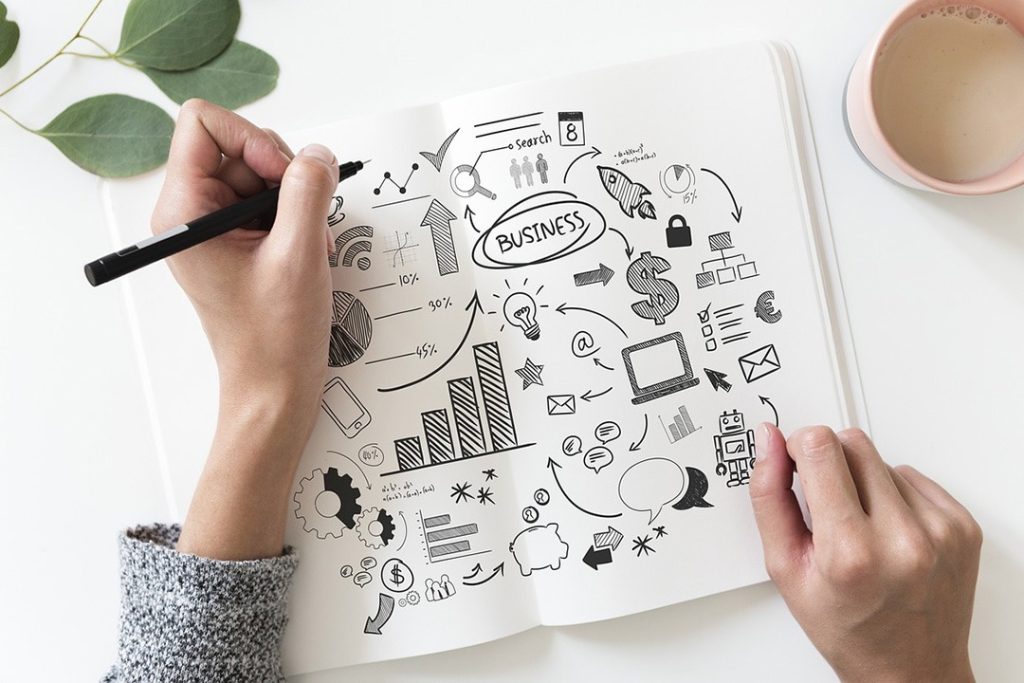 Who needs a content marketing strategy? Handwritten strategy in a notebook