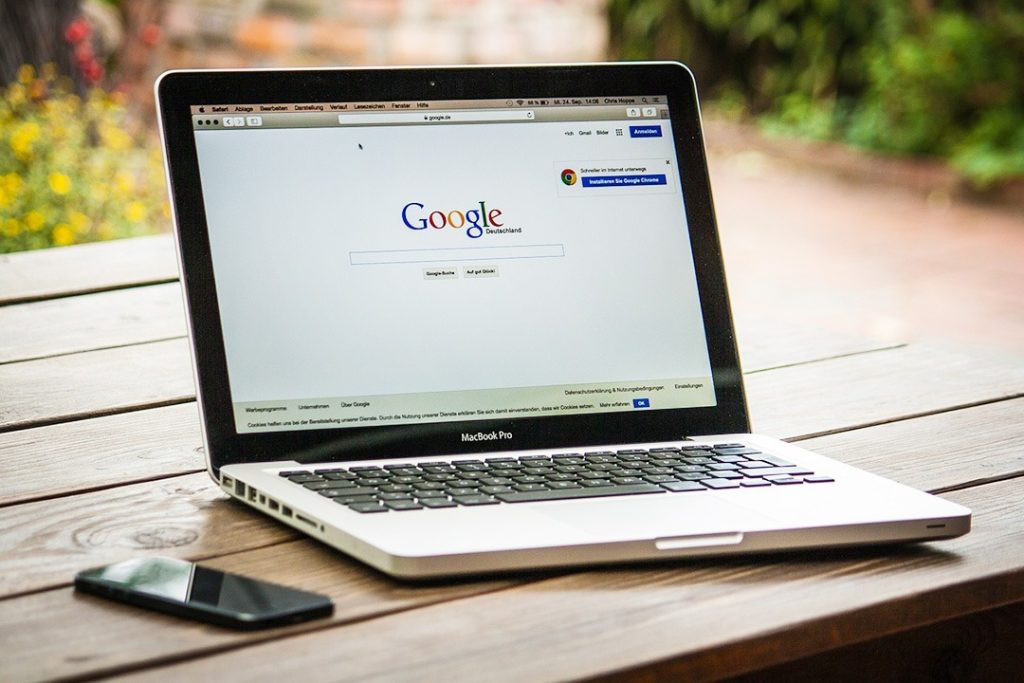Google tools you should be using for marketing Google website open on a laptop