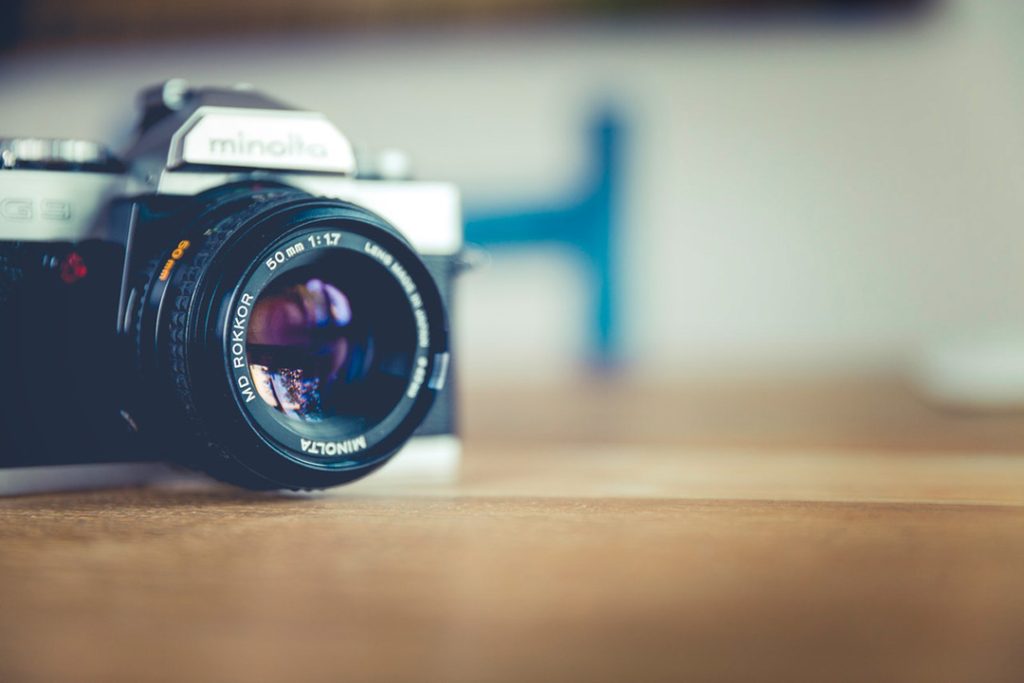 How to optimise images for web Film images camera on a desk
